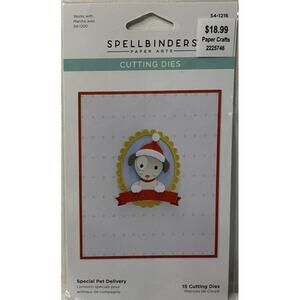 Spellbinders Cutting Dies - Special Pet Delivery, S4-1216 Frame Dog Reindeer